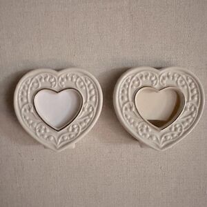 Lenox Wedding Promises small heart frames. Set of 2 NWOT